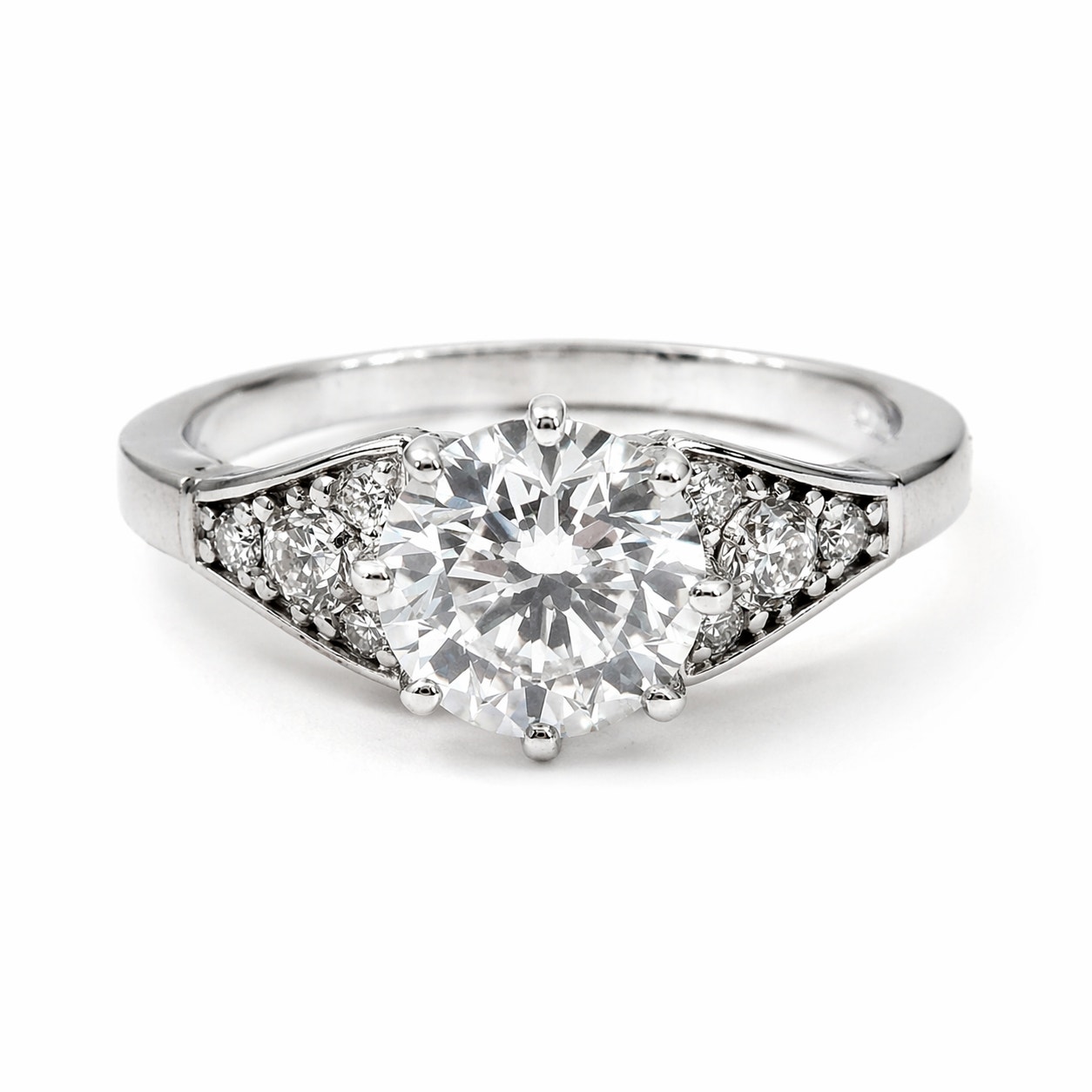 Cz Ring Sterling Silver Size 8 Round Cut Diamondique Engagement Style 25$